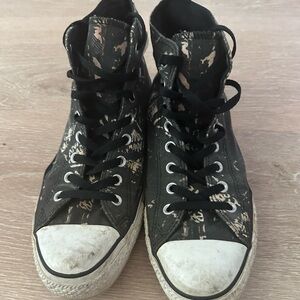 Urban High-Top Black and White Sneakers